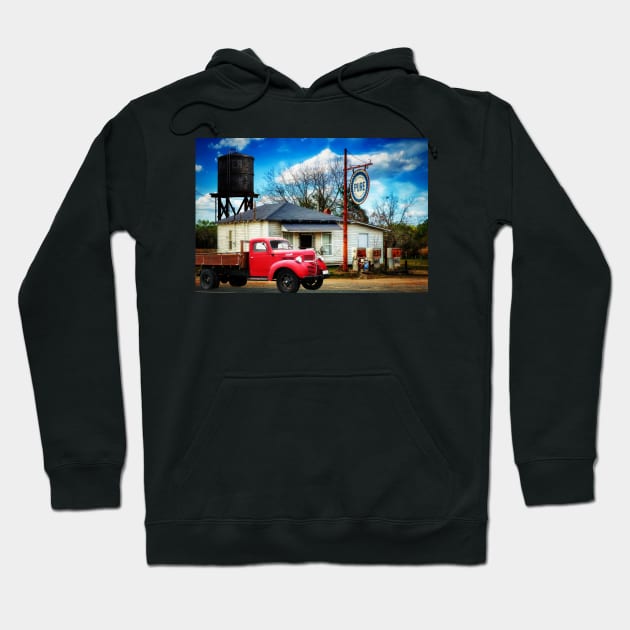 Vintage Gas Station And Truck Hoodie by JimDeFazioPhotography